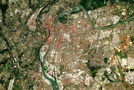 Lyon satellite vue du ciel