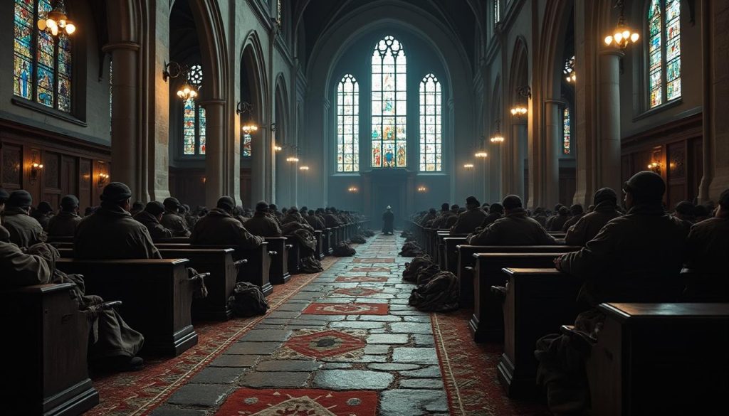 ce dimanche à lyon, entre 250 et 300 mineurs isolés trouvent refuge dans une église pour échapper aux températures glaciales.