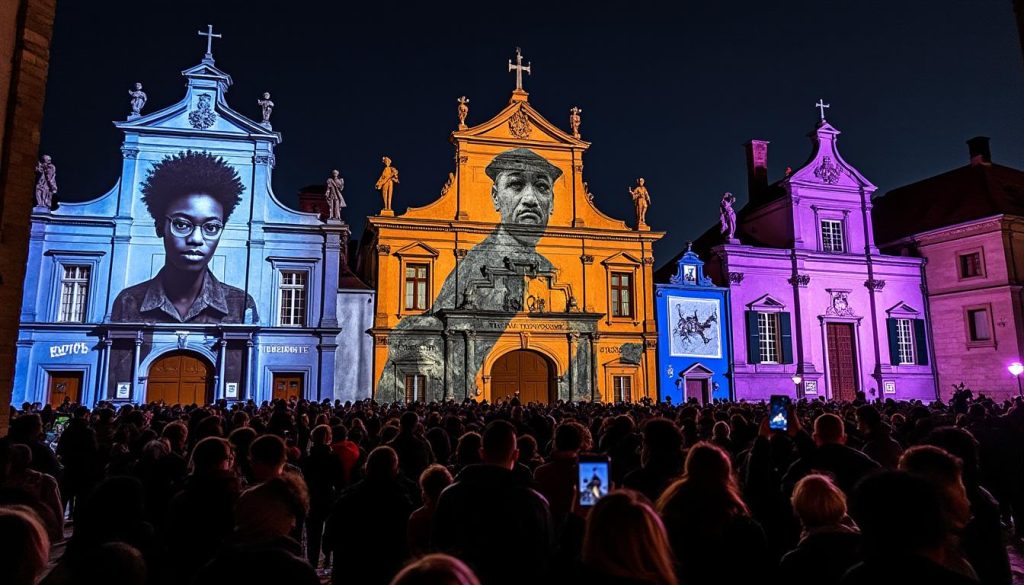 lors de la fête des lumières à lyon, des projections éclatantes diffusent des messages poignants dénonçant les violences policières, illuminant la nuit de manière engagée et spectaculaire.