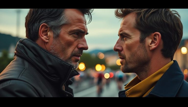 à lyon, le passage du tour de france intensifie la rivalité entre jean-michel aulas et grégory doucet lors d'un match décisif, bouleversant les enjeux locaux.