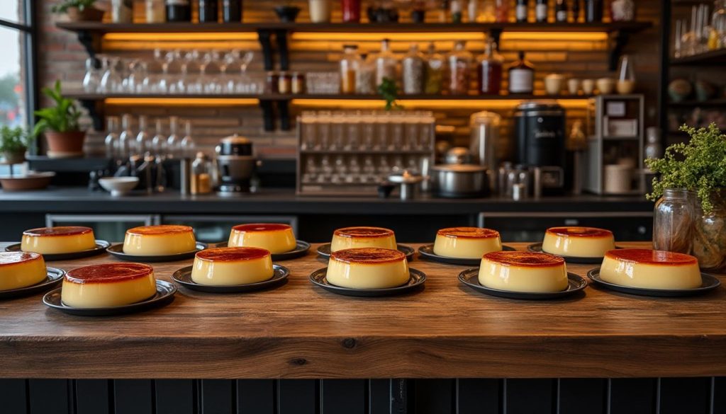 découvrez à lyon 9 un bar unique offrant 12 délicieuses variations de flans, pour une expérience gourmande et originale.