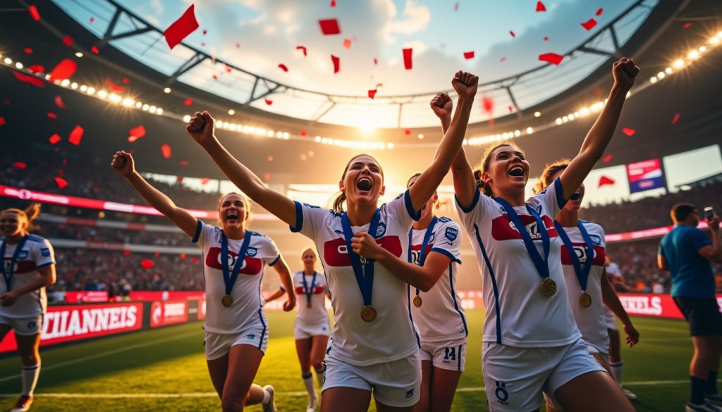ligue 1 féminine : lyon couronné champion incontesté après une performance éclatante contre le paris fc, confirmant sa domination dans le championnat.