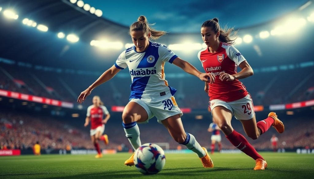 la ligue des champions féminine met en scène un duel intense où lyon tente de renverser la vapeur face à arsenal pour décrocher la victoire.