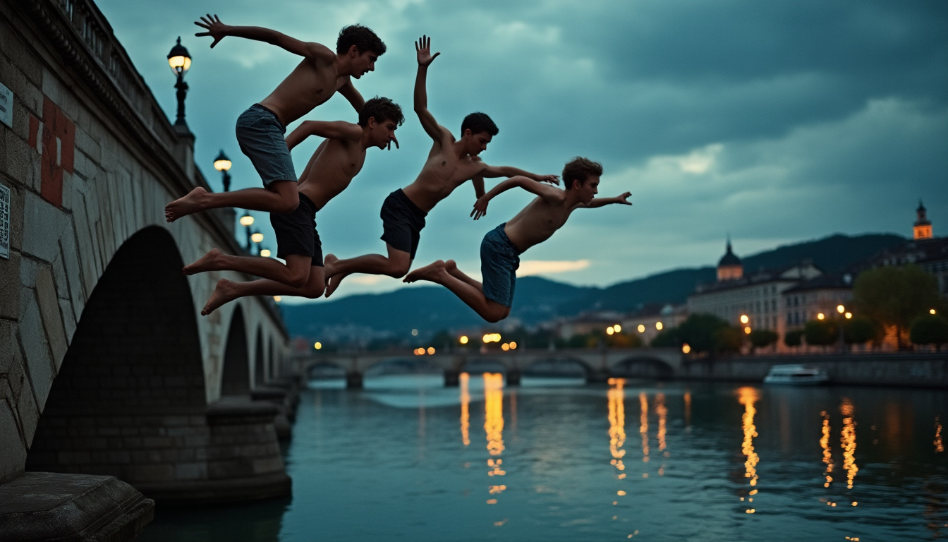 à lyon, des adolescents bravent les interdictions en plongeant depuis les ponts, défiant ainsi les risques et le danger. découvrez les raisons de ce comportement téméraire.