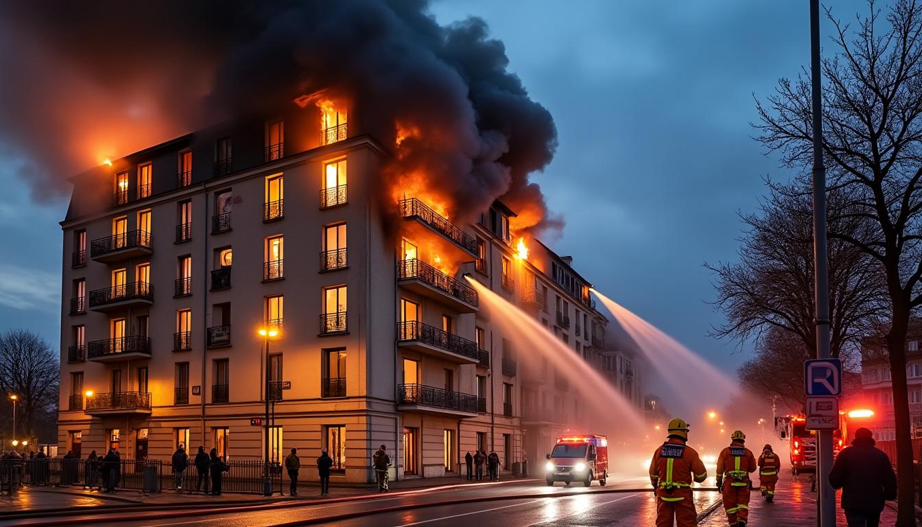 un appartement prend feu sur l’avenue lacassagne à lyon, mais heureusement aucun blessé n’est à déplorer lors de cet incendie.