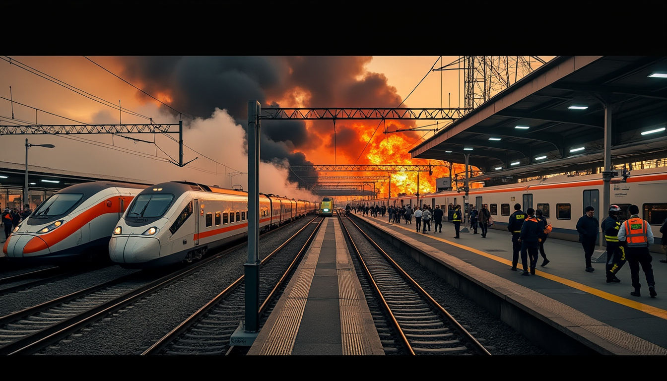 un incendie à la gare sncf lyon part-dieu provoque une désorganisation importante et des retards importants sur les lignes tgv et ter, impactant les voyageurs.