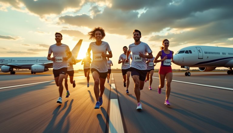 participez à l’aérorun, une course solidaire exceptionnelle organisée sur le tarmac de l’aéroport de lyon-bron, alliant sport et soutien aux causes caritatives.