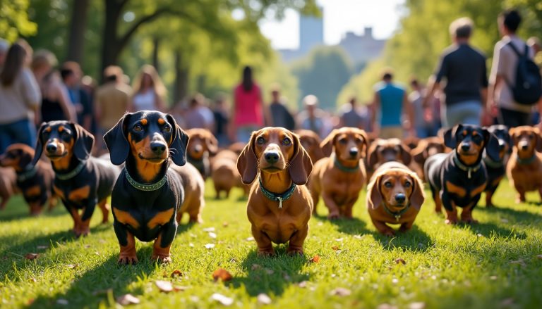 découvrez la grande marche des « chiens saucisse » au parc de lyon et pourquoi adopter un teckel est un engagement important à bien réfléchir.