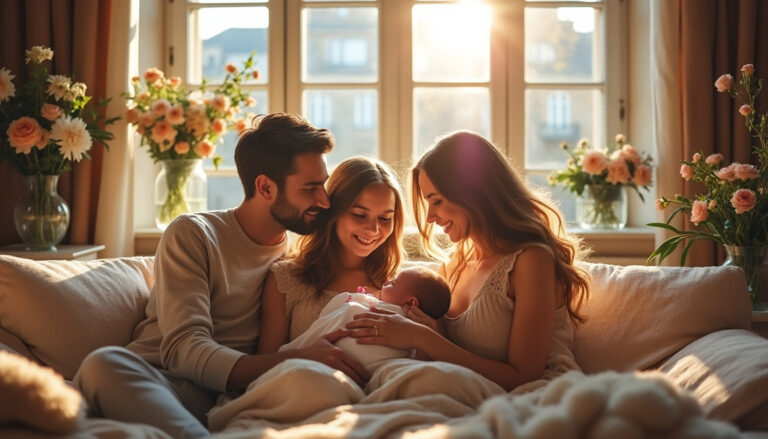 célébrons ensemble la naissance d'anouk dans le 7e arrondissement de lyon, un moment de joie et de bonheur partagé.
